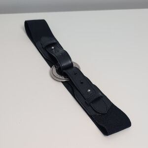 Elegant Navy blue Women's Belt with Silver Buckle